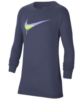 blue nike long sleeve shirt