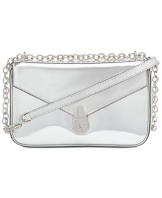 metallic shoulder bag