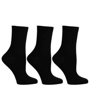 Steve Madden Women's 3 Pack Super Soft Crew Socks, Online Only In Black