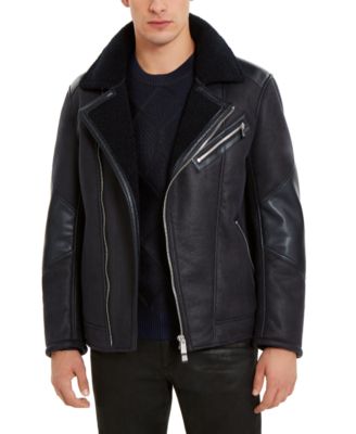 armani exchange men's leather jacket