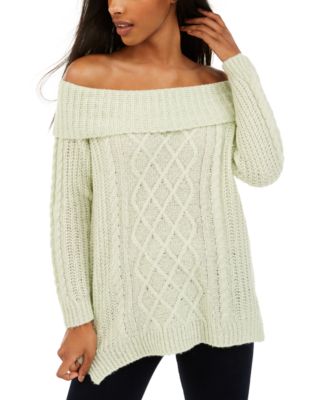 Macy's off shoulder sweater best sale