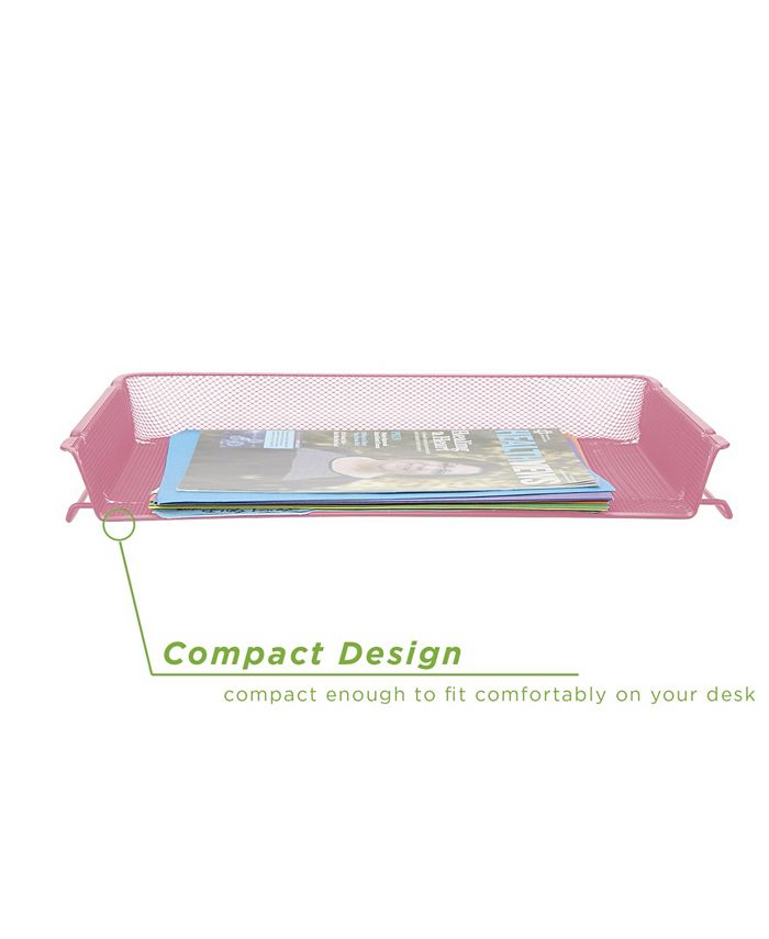Mind Reader 2 Piece Stackable Letter Tray Desk Organizer - Macy's
