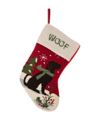 Glitzhome 20 in. L Hooked Stocking, Dog