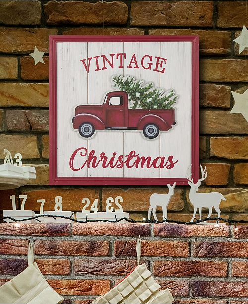 Glitzhome 18 L Wooden Truck Wall Decor Reviews All Holiday