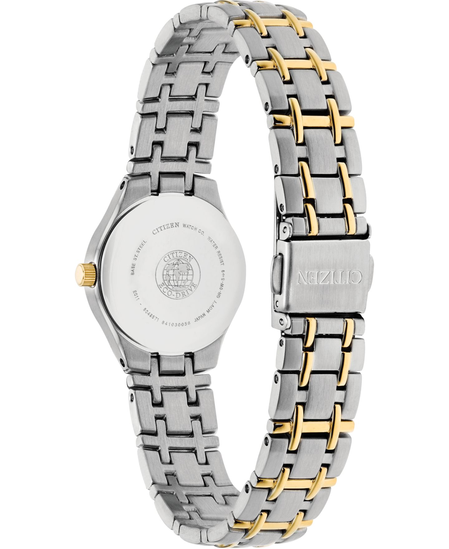 Женские часы Citizen Eco-Drive Two Tone Stainless Steel Bracelet Watch 25mm EW1264-50A — фото 4