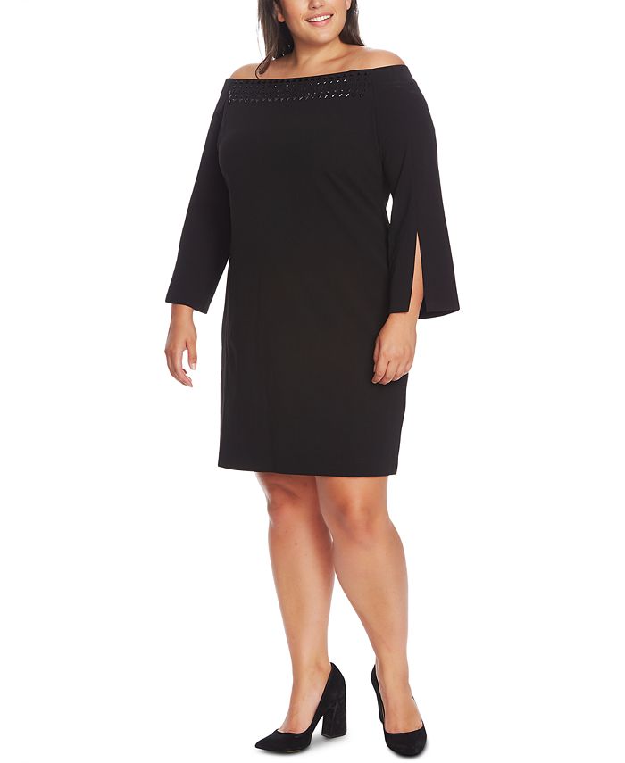 Vince Camuto Plus Size Off-The-Shoulder Dress - Macy's