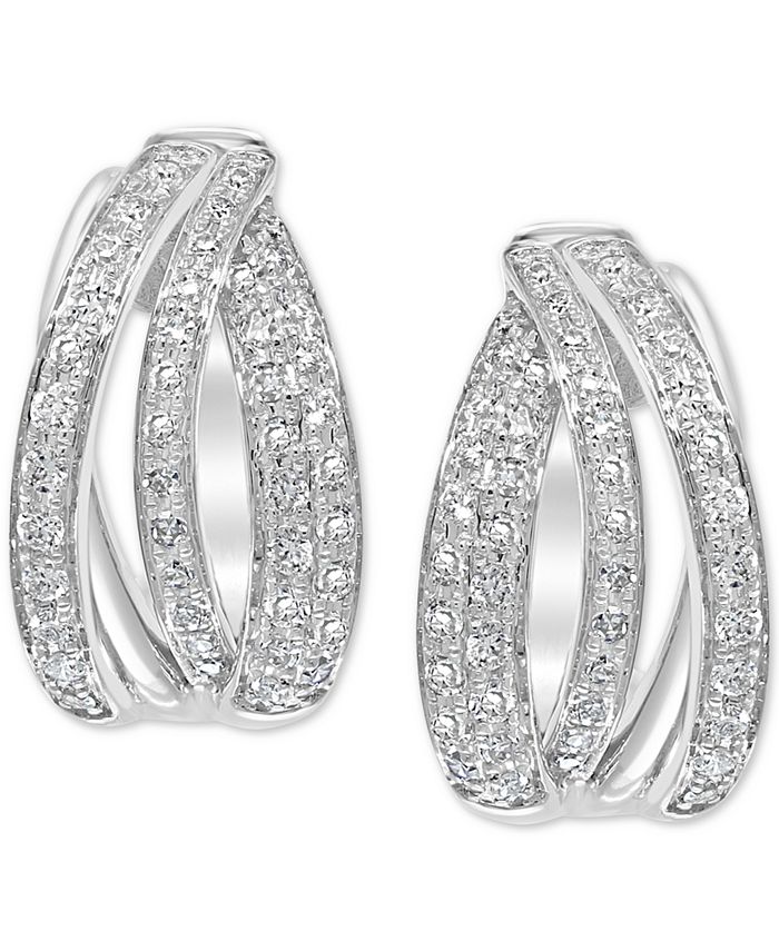 EFFY Collection EFFY® Diamond MultiDimension Small Hoop Earrings (3/8