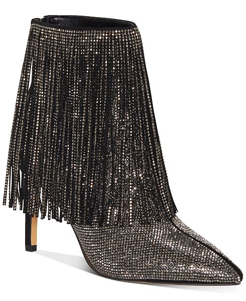 Inc Women S Ismeria Fringe Bling Booties Created For Macy S