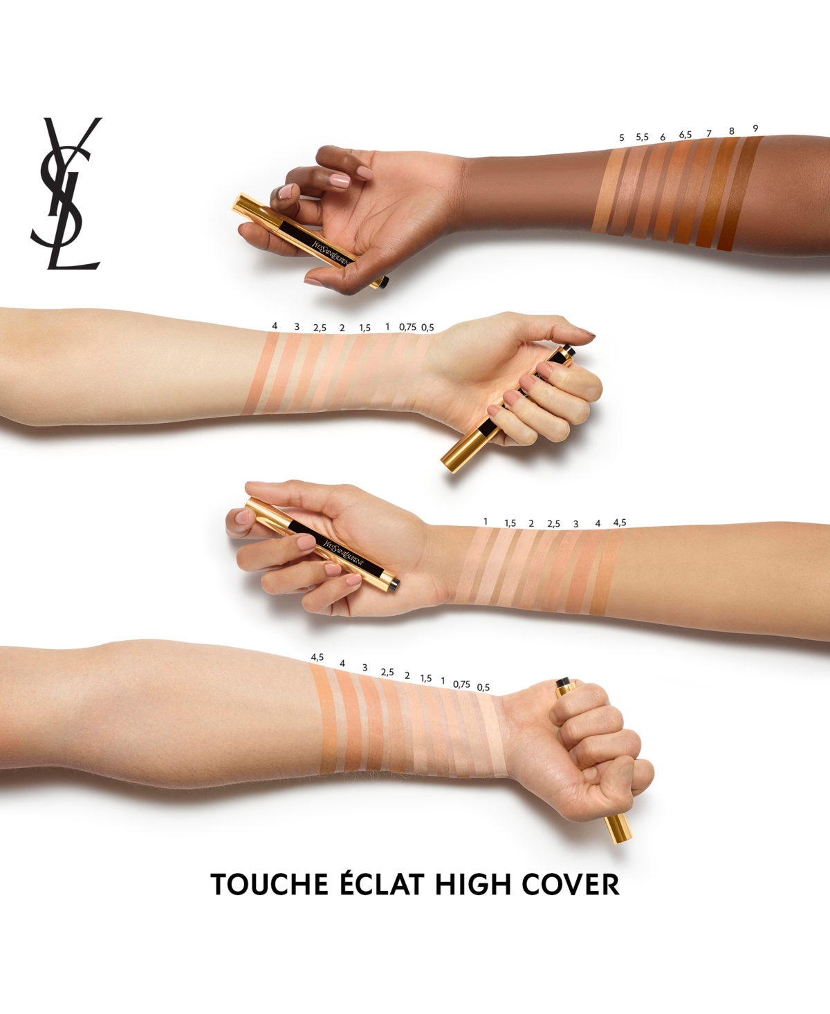 Saint Laurent Touche Eclat High Cover Radiant Concealer In 1.5 Beige