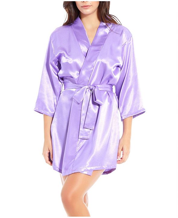 iCollection Women's Ultra Soft Satin Lounge and Poolside Robe & Reviews ...