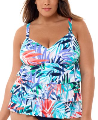 macys plus size swim dress