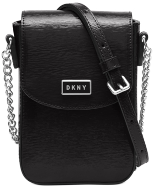 DKNY NORTH SOUTH LEATHER CROSSBODY, CREATED FOR MACY'S