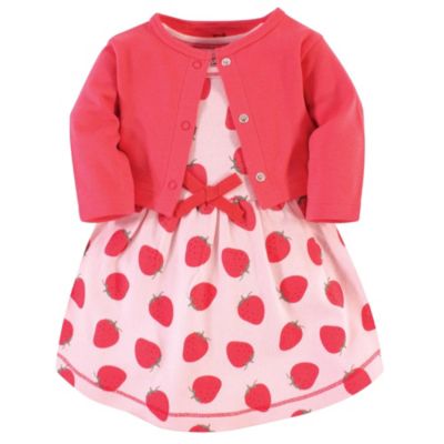 Touched by Nature Natural Cotton Dress and Cardigan - Red 20$