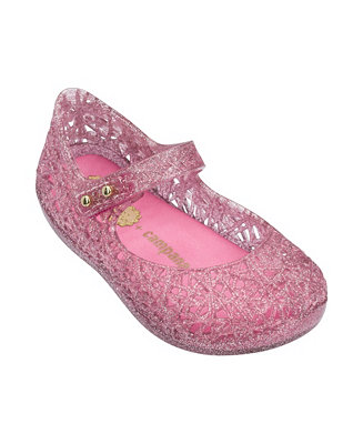Mini Melissa Kids Baby Girl Shoes Campana Zig Zag V Mary Jane Summer Flats NEW 