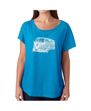 image of La Pop Art Women-s Dolman Cut Word Art Shirt - The 70-s