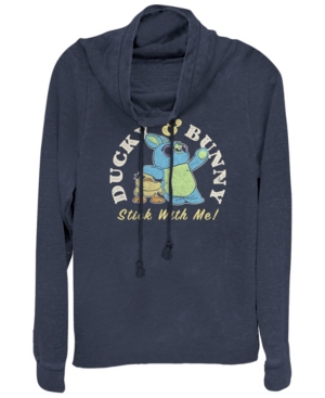 Disney Pixar Juniors' Toy Story 4 Duckie and Bunny Brand Cowl Neck Sweatshrit