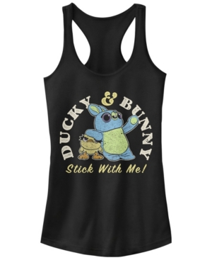 Disney Pixar Juniors' Toy Story 4 Duckie and Bunny Brand Ideal Racerback Tank Top