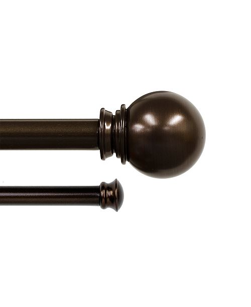Lumino Classic Ball 1 Double Drapery Rod And Hardware Set 42