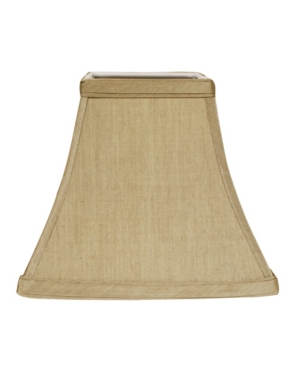 Macy's Cloth&wire Slant Square Bell Hardback Lampshade With Washer Fitter In Tan