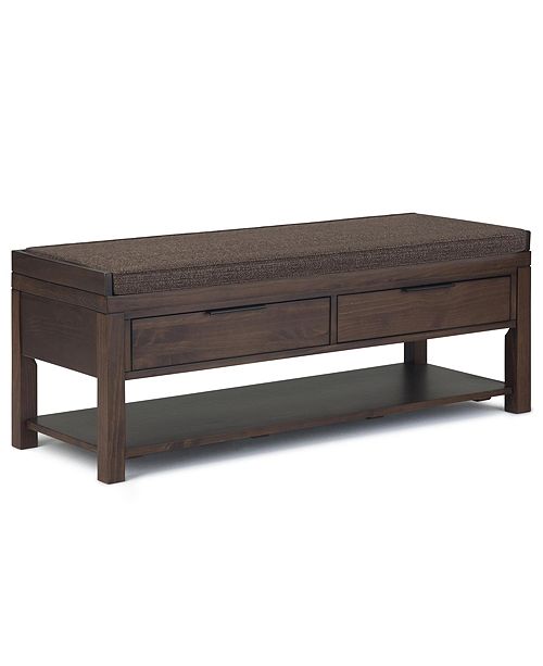 Simpli Home Hollander Cushioned Bench Reviews Furniture Macy S
