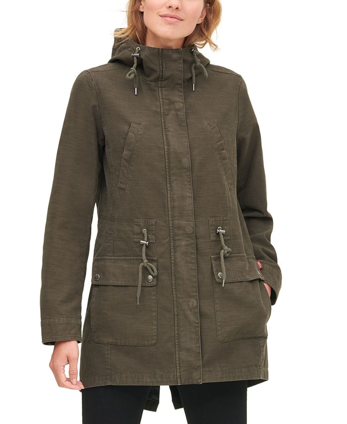 Levi's Women's Cotton Hooded Fishtail Parka Jacket - Macy's
