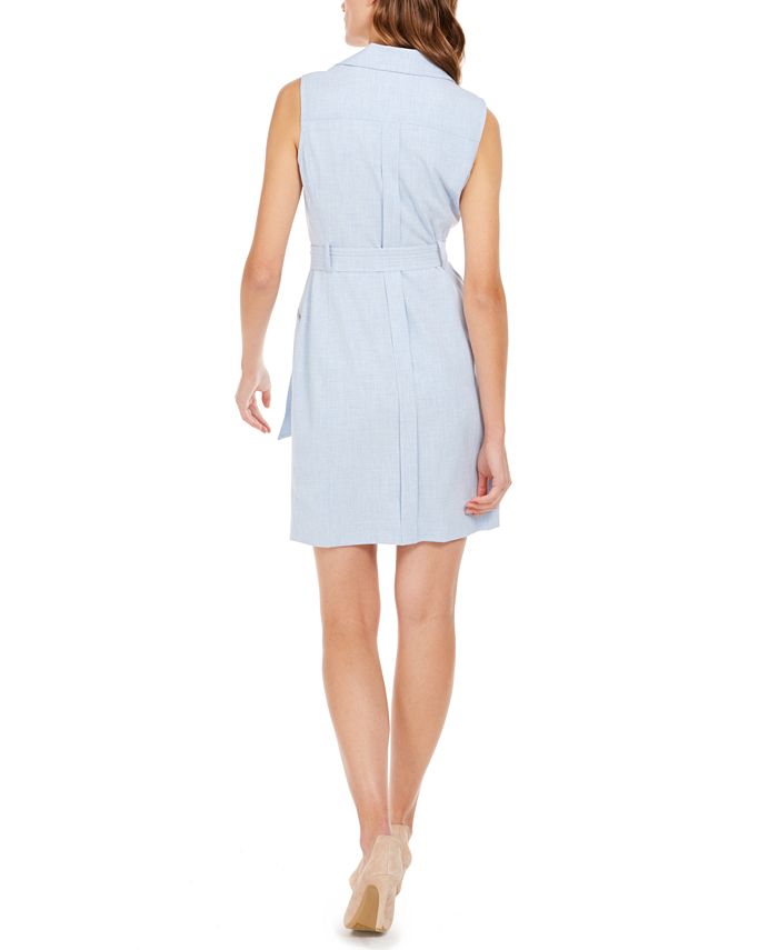 Calvin Klein ZipFront Belted Dress Macy's