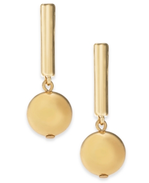 image of Alfani Silver-Tone Ball Linear Earrings, Created for Macy-s