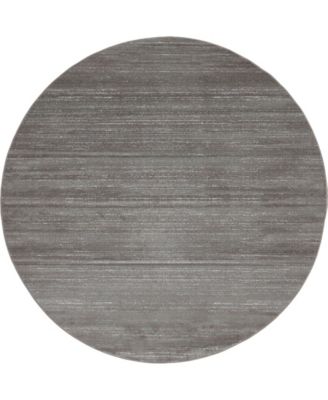 Madison Avenue Uptown Jzu001 Gray 8' x 8' Round Rug