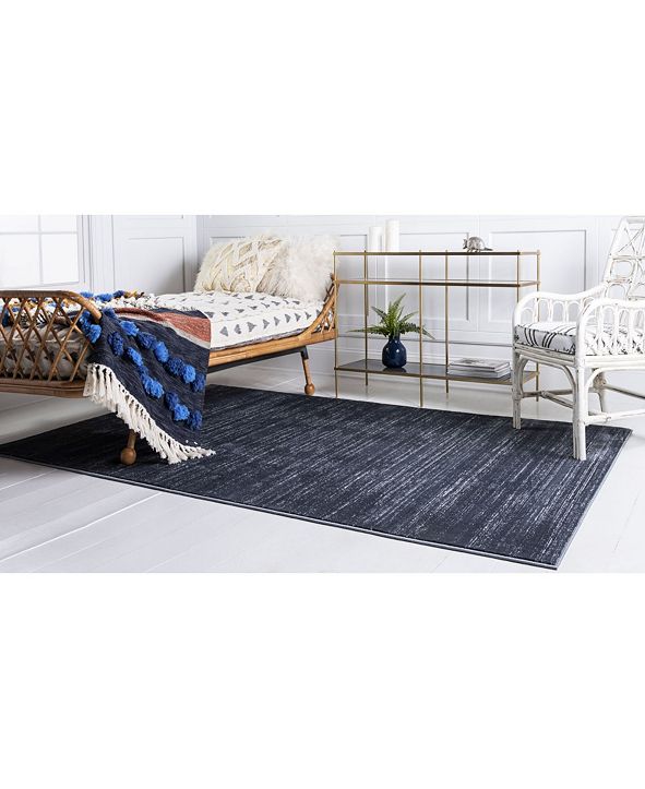 Jill Zarin Madison Avenue Uptown Jzu001 Navy Blue 9' x 12' Area Rug