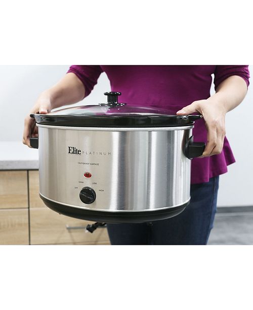 Elite by MaxiMatic Elite Platinum 8.5 Quart Stainless Steel Slow