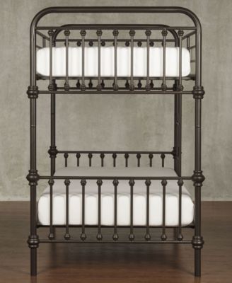 Calvados Antique Metal Bunk Bed, Twin