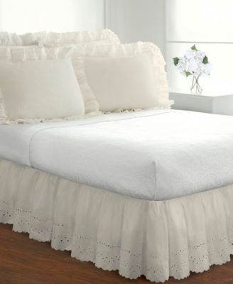 Fresh Ideas Ruffled Eyelet 18" Drop Bedskirt, Full