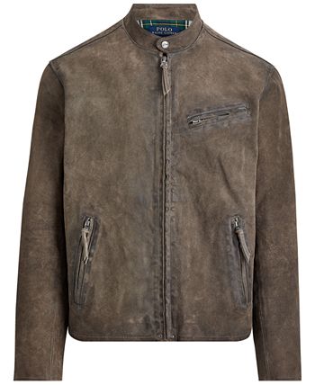 Polo Ralph Lauren Men's Café Racer Leather Jacket - Macy's