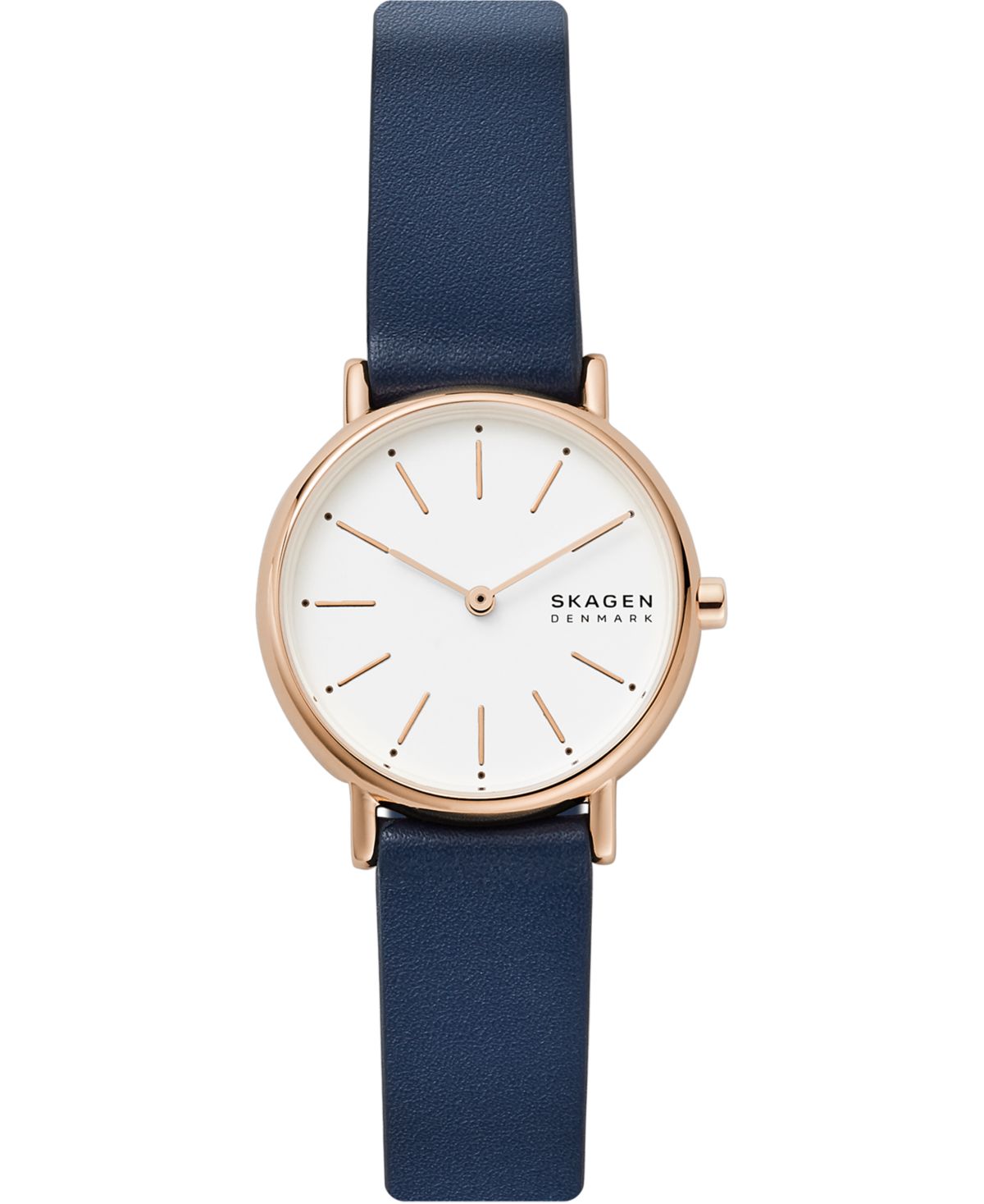 Женские часы Signatur на темно-синем кожаном ремешке диаметром 30 мм