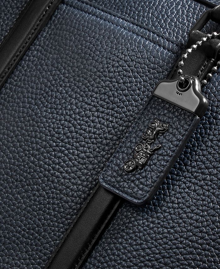 COACH Men's Metropolitan Slim Pebble Leather Briefcase Macy's