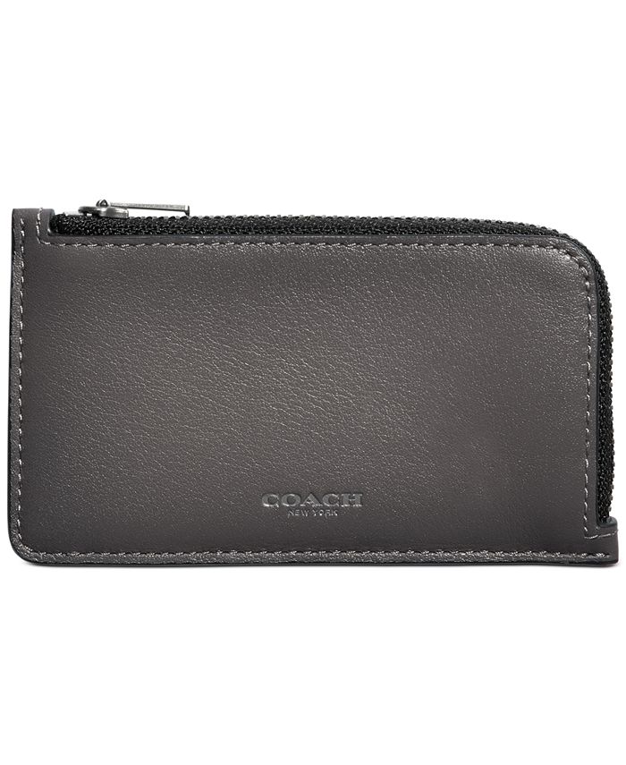COACH Men's Zip Leather Card Case - Macy's