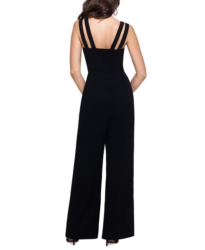 XSCAPE Double-Strap Wide-Leg Jumpsuit & Reviews - Pants & Capris - Women - Macy's