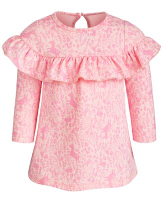 First Impressions Baby Girls Enchanted-Print Ruffle Dress, Created for ...