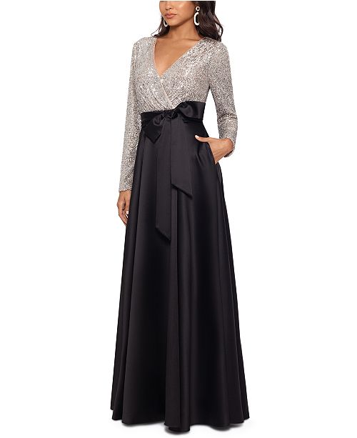 XSCAPE Sequinned-Top Ball Gown & Reviews - Dresses - Women - Macy's