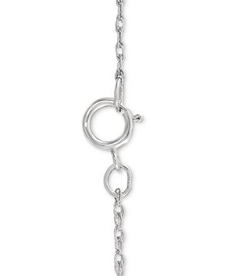 Diamond Flower 18" Pendant Necklace (1/4 ct. t.w.) in Sterling Silver