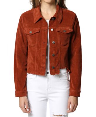 Hidden Jeans Cropped Corduroy Trucker 