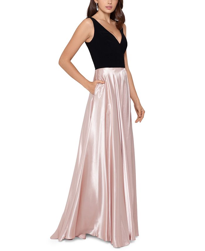 Betsy & Adam V-Neck Gown - Macy's