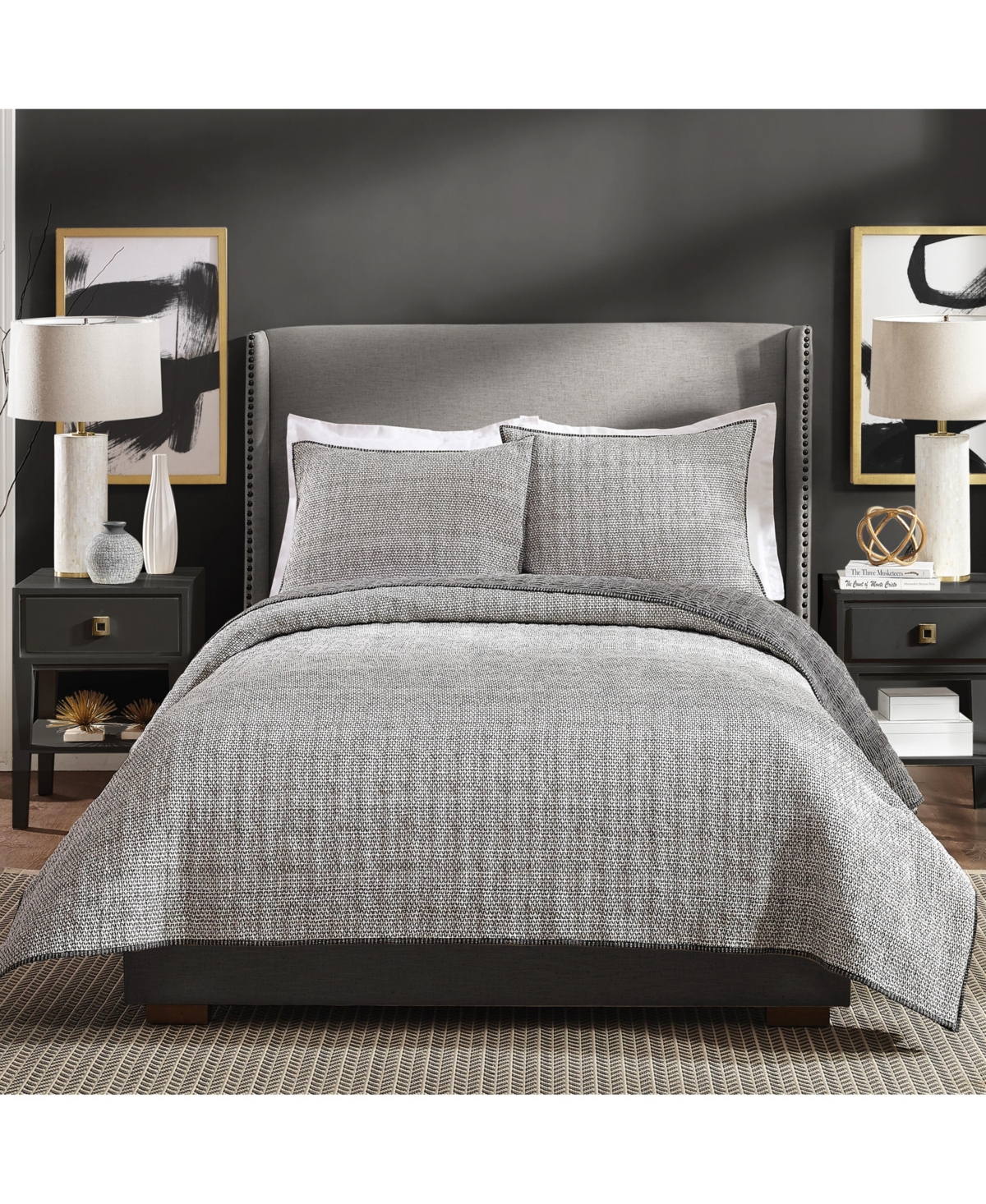 10329902 Ayesha Curry Graphite Full/Queen Quilt Bedding sku 10329902