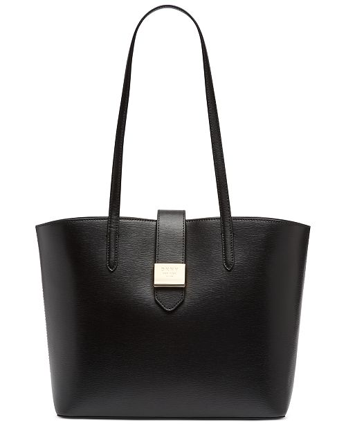 DKNY Lyla Leather Tote, Created for Macy's & Reviews - Handbags ...