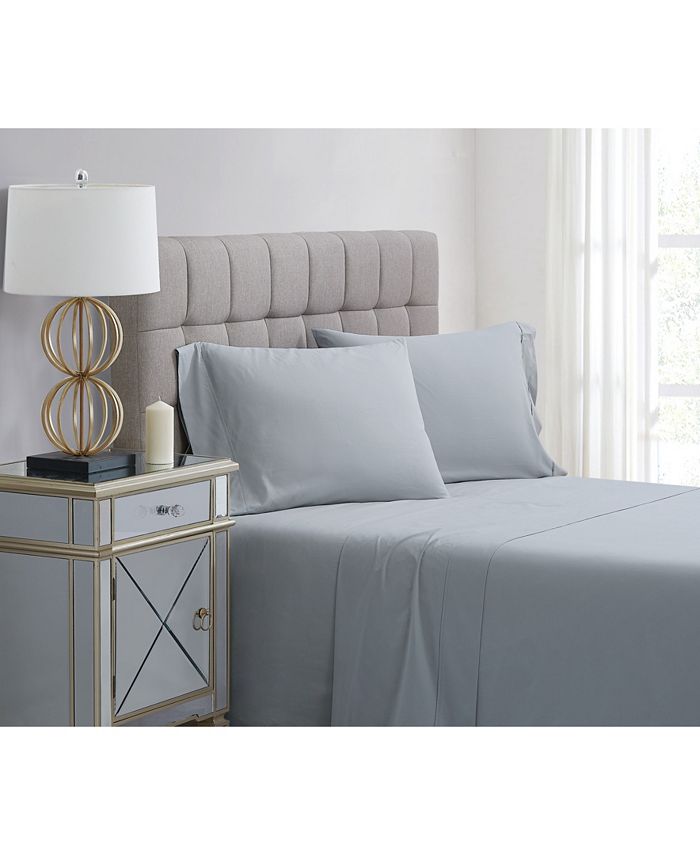 Charisma Classic Solid 400 Thread Count Cotton Percale 3Pc. Sheet Set