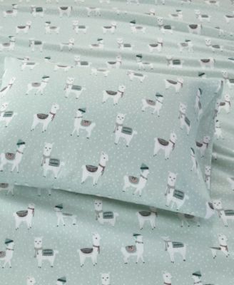 Novelty Printed Cotton Flannel 4-Pc. Sheet Set, Full