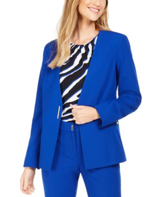 calvin klein collarless blazer