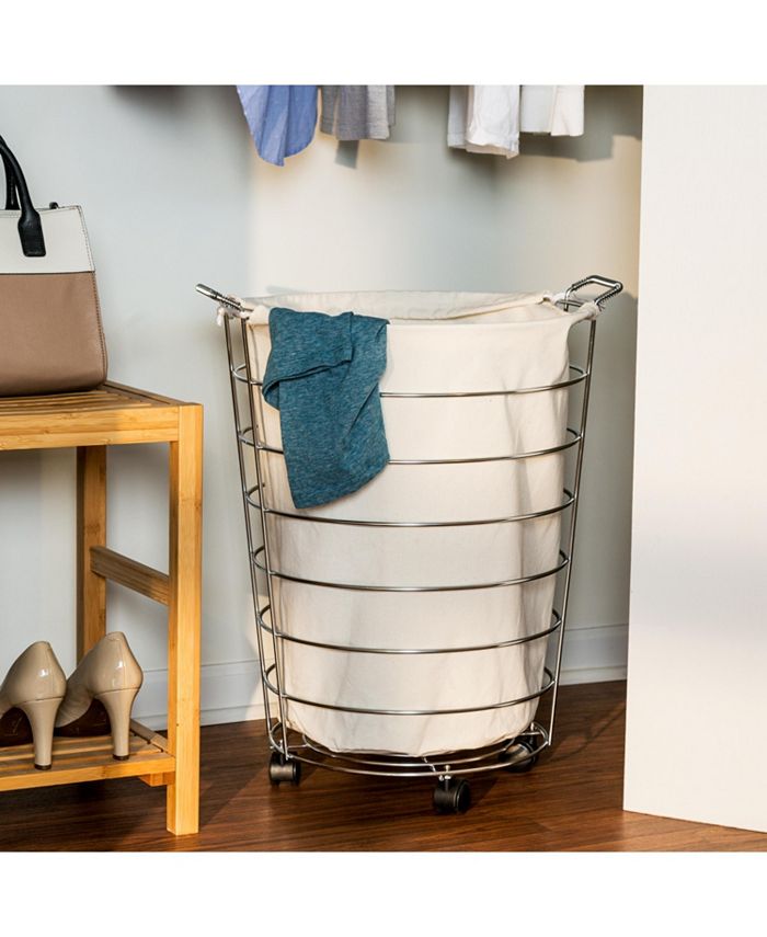 Honey Can Do Chrome Rolling Hamper Macy's