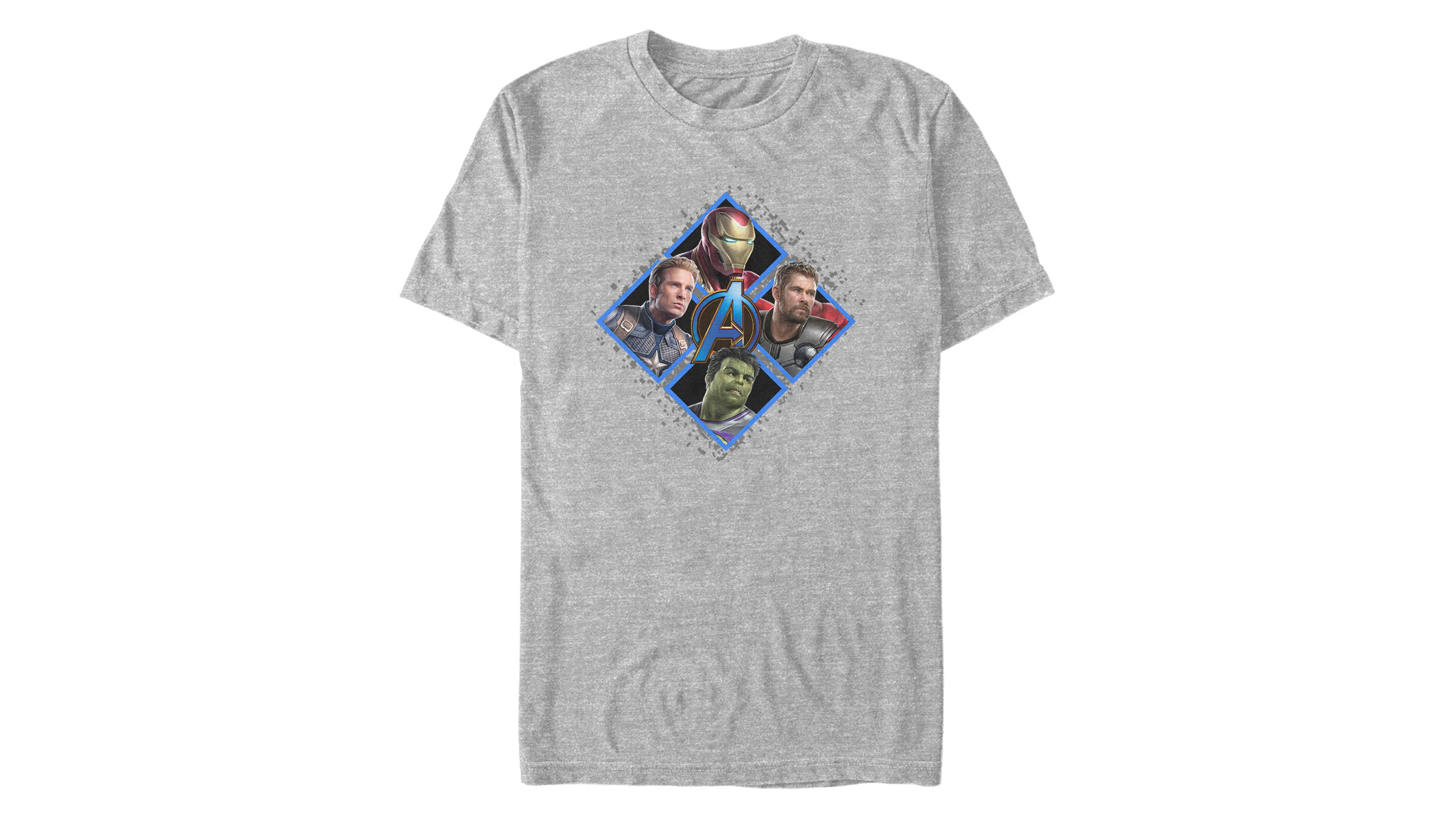 Marvel Men's Avengers Endgame Hero Four Square, Short Sleeve T-shirt