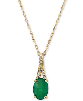 macy's emerald necklaces